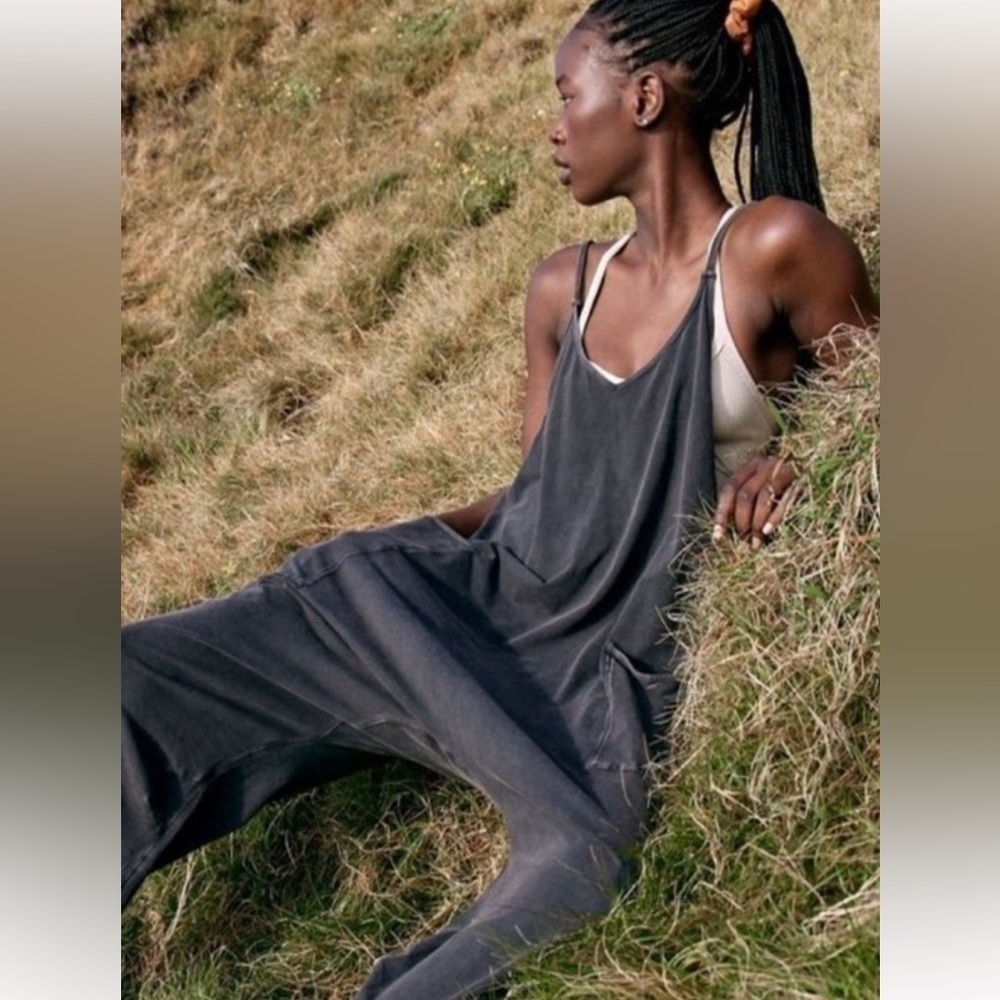 FREE PEOPLE ONESIE HOT SHOT in Washed Black NWOT sz M, L - Picture 2 of 11